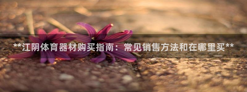 耀世雷霆官方版：**江阴体育器材购买指南：常见销售方