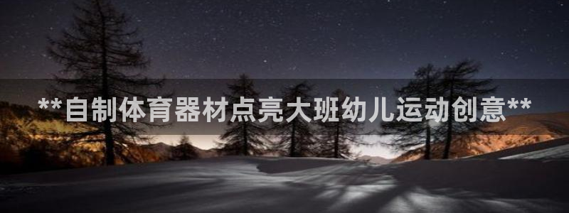 耀世平台注册步骤图：**自制体育器材点亮大班幼儿运动