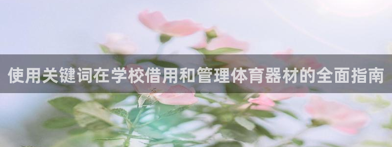 耀世娱乐辅助：使用关键词在学校借用和管理体育器材的全