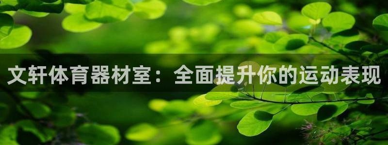 耀世平台登陆：文轩体育器材室：全面提升你的运动表现